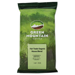 Green Mountain Fair Trade Organic House Blend Coffee, Fractional Packs, 2.5oz, 50/Carton