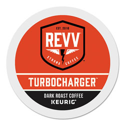 revv® TURBOCHARGER K-Cup, Dark Roast, K-Cup, 24/Box
