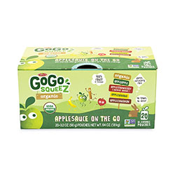 GoGo Squeez® Fruit On The Go, Variety Applesauce, 3.2 oz Pouch, 20/Box