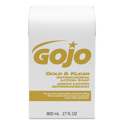 Gojo Gold and Klean Lotion Soap Bag-in-Box Dispenser Refill, Floral Balsam, 800mL