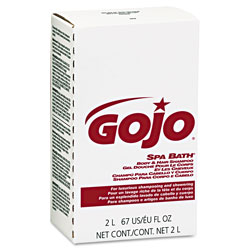 Gojo Spa Bath Body & Hair Shampoo, Herbal, Rose Color, 2000mL Refill, 4/Carton (225204GOJ)