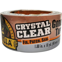 Gorilla Glue Duct Tape, Crystal-Clear, 1-9/10 inWx54'L, Clear