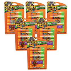 Gorilla Glue School Glue Sticks, 0.21 oz/Stick, Dries Clear, 36 Sticks/Box
