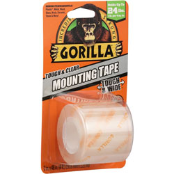 Gorilla Glue Tough & Clear Mounting Tape - 4 ft Length x 2 in Width - 1 / Each - Clear