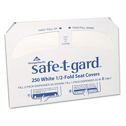 GP Half-Fold Toilet Seat Covers, White, 250/Pack, 20 Boxes/Carton (GPC470-46)