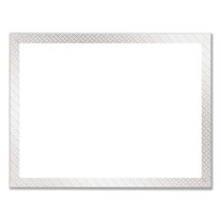 Great Papers!® Foil Border Certificates, 8.5 x 11, White/Silver, Braided, 15/Pack