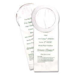 Green Klean Replacement Vacuum Bags, Fits NSS Outlaw/ProTeam QuarterVac/Sandia/Sanitaire, 10/Pack