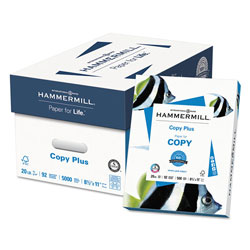 Hammermill Copy Plus Print Paper, 92 Bright, 20 lb, 8.5 x 11, White, 500 Sheets/Ream, 10 Reams/Carton