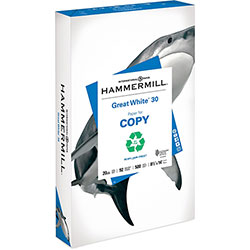 Hammermill Paper for Copy 8.5x14 Laser, Inkjet Recycled Paper - White - Recycled - 92 Brightness - Legal - 8 1/2 in x 14 in - 20 lb Basis Weight - 30 / Pallet