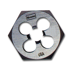 Hanson High-Carbon Steel Hexagon Die, 3/4"-10NC, 1-7/16" Diameter