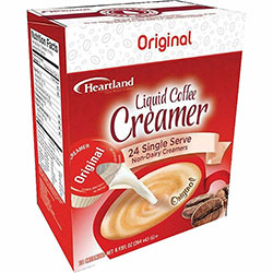 Heartland® Liquid Creamer, Original Flavor, 0.37 fl oz (11 mL), 24/Box