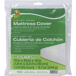 Henkel Consumer Adhesives Mattress Cover, Queen/King, 76 inWx94 inLx12 inH, Clear