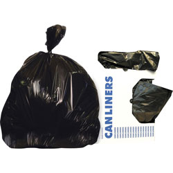 Heritage Bag Can Liner, Low-Density, 0.35 Mil, 21 inX20 in , 1000/Ct, Black