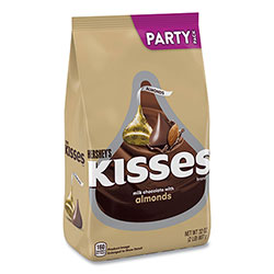 Hershey's® KISSES Milk Chocolate with Almonds, Party Pack, 32 oz Bag