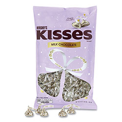 Hershey's® KISSES Wedding  inI Do in Milk Chocolates, Gold Wrappers/Silver Hearts, 48 oz Bag