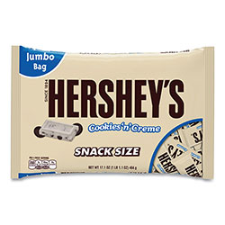 Hershey's® Snack Size Bars, Cookies n Creme, 17.1 oz Bag, 2/Pack