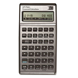 HP 17BIIPLUS Financial Calculator, Alphanumeric, 22 x 2 Display, Leather Pouch