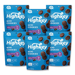 HighKey® Double Chocolate Brownie Cookies, 0.75 oz Packet, 6/Carton