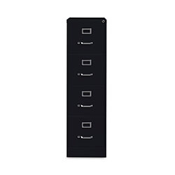Hirsh Vertical Letter File Cabinet, 4 Letter-Size File Drawers, Black, 15 x 26.5 x 52