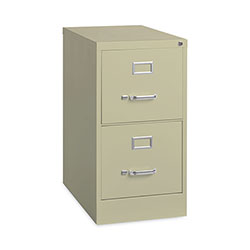 Hirsh Vertical Letter File Cabinet, 2 Letter-Size File Drawers, Putty, 15 x 22 x 28.37