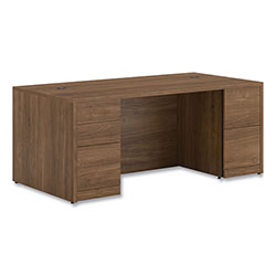 Hon 10500 Series Double Full-Height Pedestal Desk, Left: Box/Box/File, Right: File/File, 72 in x 36 in x 29.5 in, Pinnacle