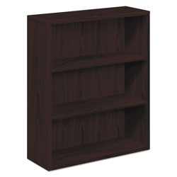 Hon 10500 Series Laminate Bookcase, Three-Shelf, 36w x 13-1/8d x 43-3/8h, Mahogany