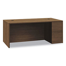 Hon 10500 Series Single Full-Height Pedestal Desk, Right: Box/Box/File, 72 in x 36 in x 29.5 in, Pinnacle