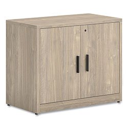 Hon 10500 Series Storage Cabinet with Doors, Two Shelves, 36 in x 20 in x 29.5 in, Kingswood Walnut