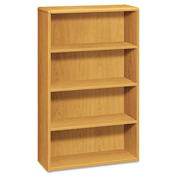 Hon 10700 Series Wood Bookcase, Four Shelf, 36w x 13 1/8d x 57 1/8h, Harvest (HON10754C)