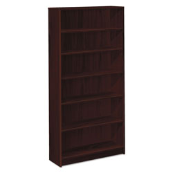 Hon 1870 Series Bookcase, Six Shelf, 36w x 11 1/2d x 72 5/8h, Mahogany