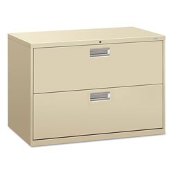 Hon 600 Series Two-Drawer Lateral File, 42w x 18d x 28h, Putty
