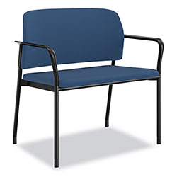 Hon Accommodate Series Bariatric Chair with Arms, 33.5 in x 21.5 in x 32.5 in, Elysian Seat, Elysian Back, Charblack Legs