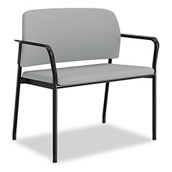 Hon Accommodate Series Bariatric Chair with Arms, 33.5 in x 21.5 in x 32.5 in, Flint Seat, Flint Back, Charblack Legs