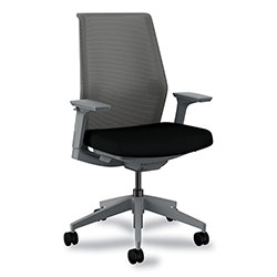 Hon Cipher Mesh Back Task Chair, Supports 300 lb, 15 in to 20 in Seat Height, Black Seat, Charcoal Back/Base