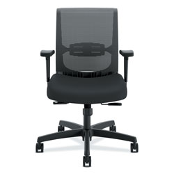 Hon Convergence Mid-Back Task Chair with Syncho-Tilt Control/Seat Slide, Supports up to 275 lbs, Black Seat/Back, Black Base
