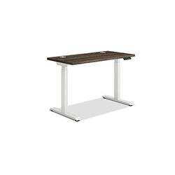 Hon Coordinate Height Adjustable Desk Bundle 2-Stage,46 x 22 x 27.75 to 47, Florence Walnut\Designer White