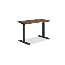 Hon Coordinate Height Adjustable Desk Bundle 2-Stage, 46 in x 22 in x 27.75 in to 47 in, Pinnacle\Black