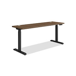 Hon Coordinate Height Adjustable Desk Bundle 2-Stage, 70 in x 22 in x 27.75 in to 47 in, Pinnacle\Black