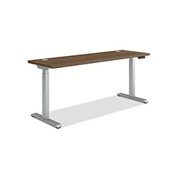 Hon Coordinate Height Adjustable Desk Bundle 2-Stage, 70 in x 22 in x 27.75 in to 47 in, Pinnacle\Silver