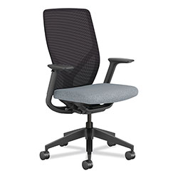 Hon Flexion Mesh Back Task Chair, Supports Up to 300 lb, 14.81 in to 19.7 in Seat Height, Black/Basalt