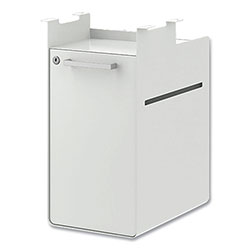 Hon Fuse Undermount Storage Pedestal, 1 Shelf/1 Cubby, Left/Right Orientation, White, 10 x 14.37 x 20