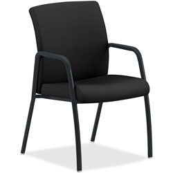 Hon Guest Chair with Arms, 23 in x 24 in x 35-1/2 in, Black Centurion