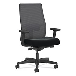 Hon Ignition 2.0 4-Way Stretch Mid-Back Mesh Task Chair, Supports 300 lb, 17 in to 21 in Seat Height, Black