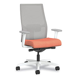 Hon Ignition 2.0 4-Way Stretch Mid-Back Mesh Task Chair,White Lumbar Support, Passion Fruit/Fog/White