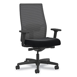 Hon Ignition 2.0 4-Way Stretch Mid-Back Mesh Task Chair, Orange Adjustable Lumbar Support, Black