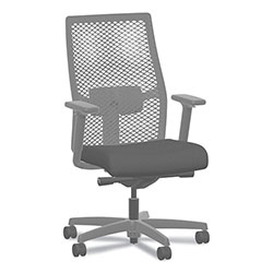 Hon Ignition 2.0 Reactiv Mid-Back Task Chair, 17.25 in to 21.75 in Seat Height, Black Fabric Seat, Black Back