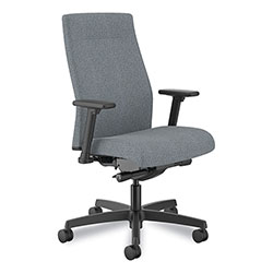 Hon Ignition 2.0 Upholstered Mid-Back Task Chair, 17 in to 21.25 in Seat Height, Basalt Fabric Seat/Back