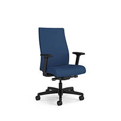 Hon Ignition 2.0 Upholstered Mid-Back Task Chair, Up to 300 lbs, 17 to 21.5 Seat Height, Elysian Seat and Back, Black Base
