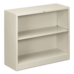Hon Metal Bookcase, Two-Shelf, 34-1/2w x 12-5/8d x 29h, Light Gray (HONS30ABCQ)