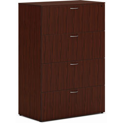 Hon Mod HLPLLF3620L4 Lateral File - 36 in x 20 in x 53 in - 4 - Finish: Traditional Mahogany